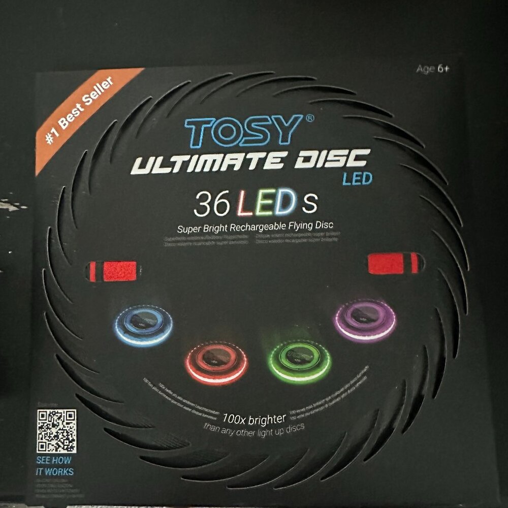 🥏 NEW TOSY Ultimate Disc – 36 LEDs – Blue • Red • Green • Purple